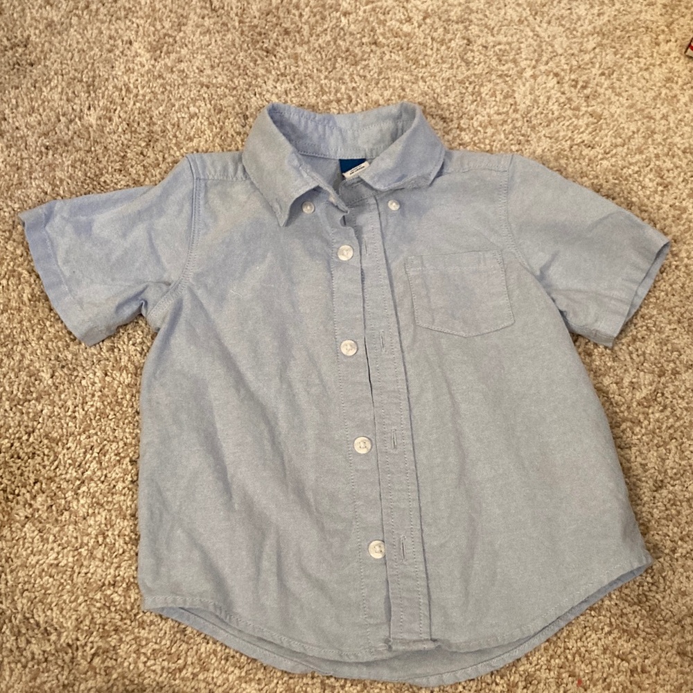 Old Navy Light Blue Button Down Kids Shirt